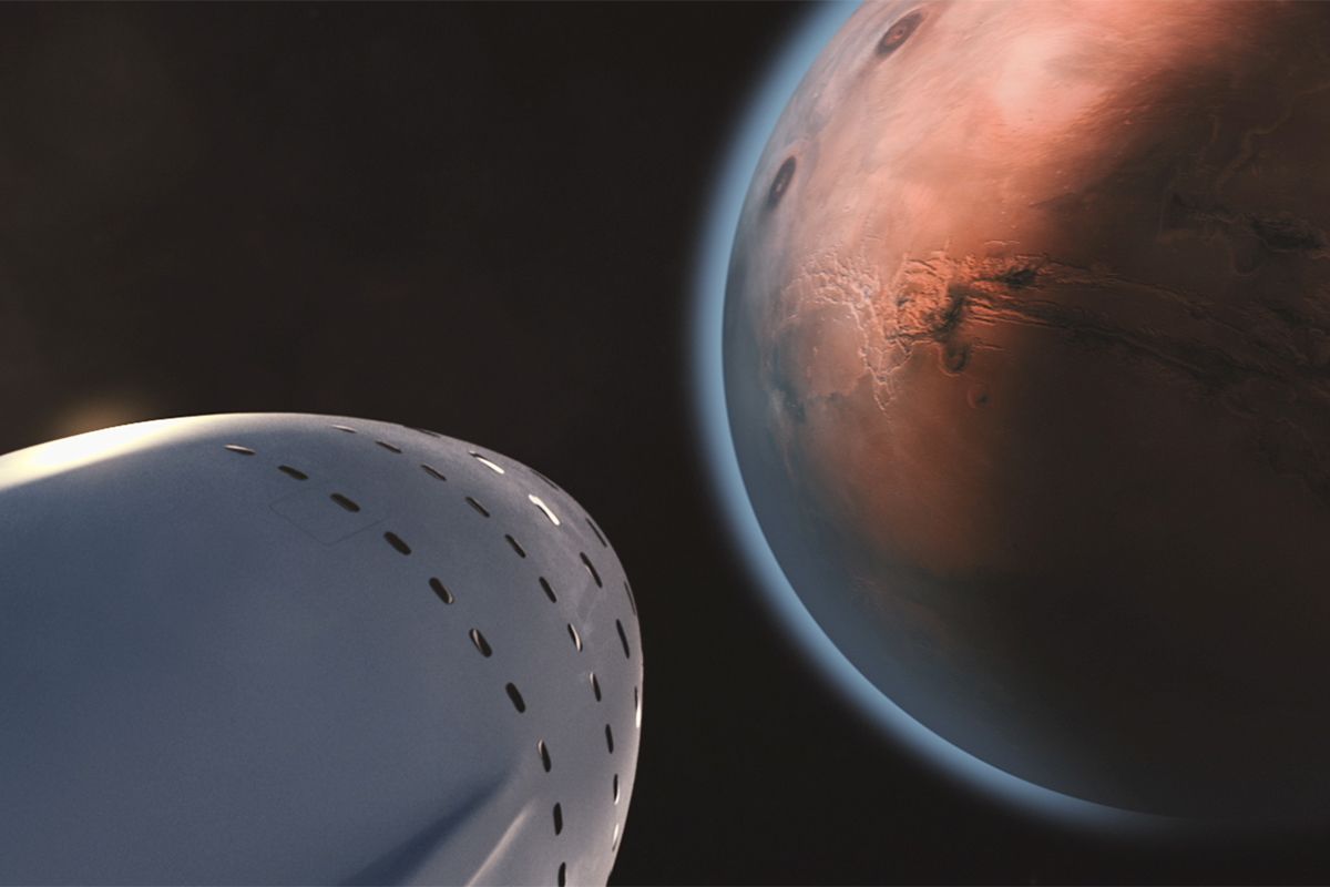 Aerospace moon rocket departure earth horizon